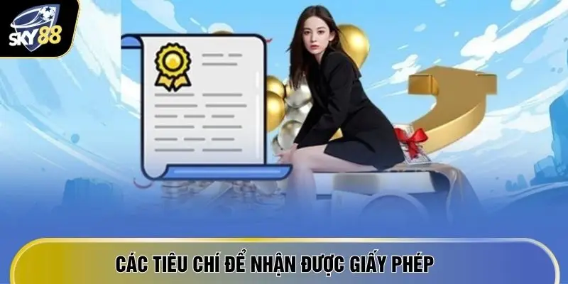 Các tiêu chí để nhận được giấy phép