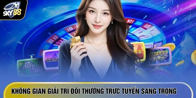 Không gian giải trí đổi thưởng trực tuyến sang trọng 